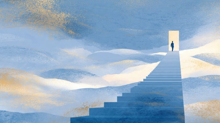 Illustration d'un escalier pour voir son être spirituel
